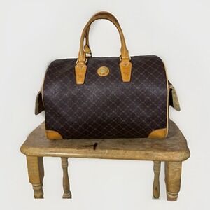 Rioni Moda Italia Brown ST-20015 Bowler Large Boston Bag Excellent Condition